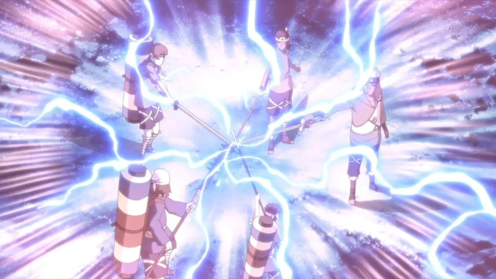 Técnica Combinada del Elemento Rayo: Bomba de Trueno — Técnica, Anime, 2